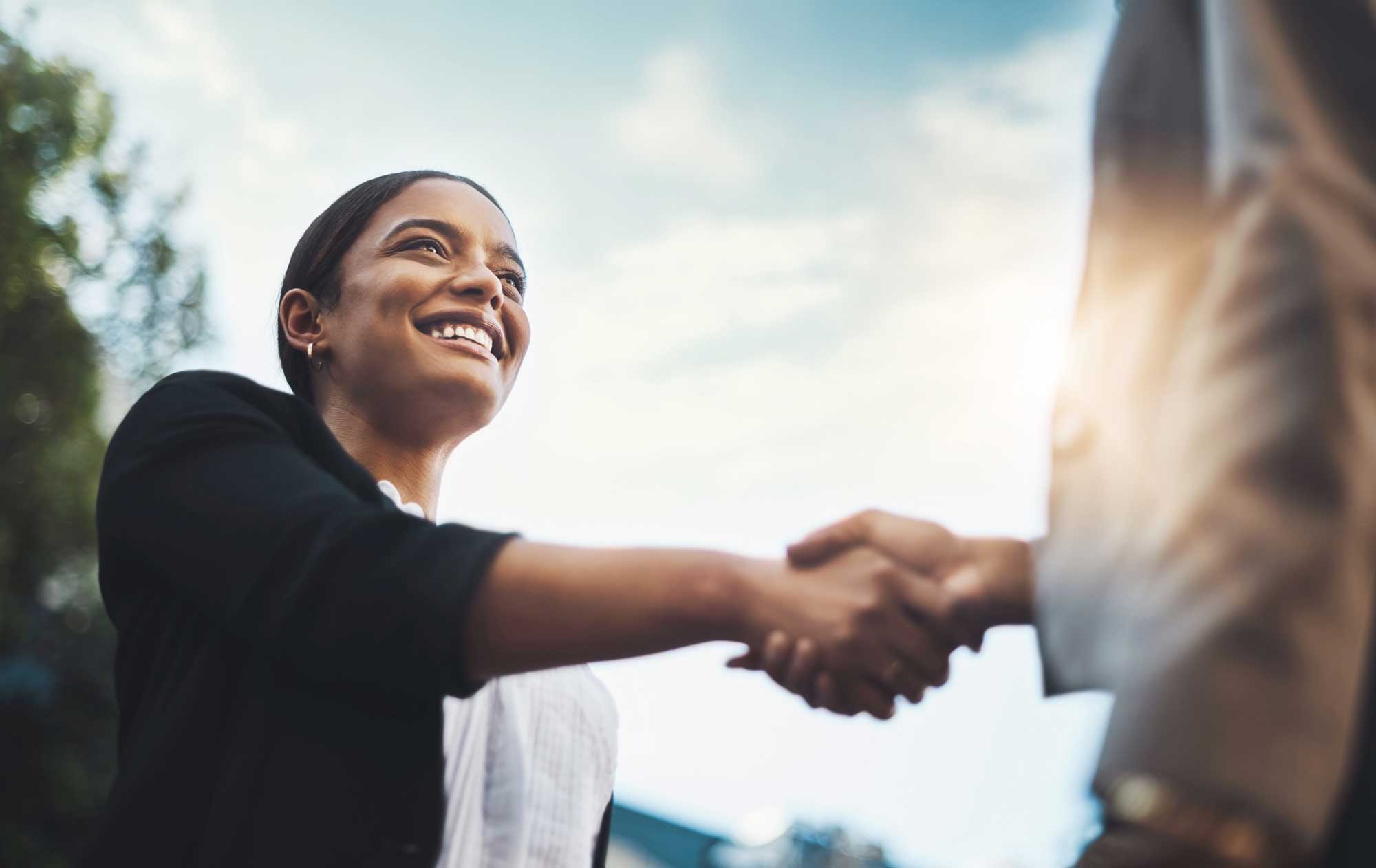 handshake woman